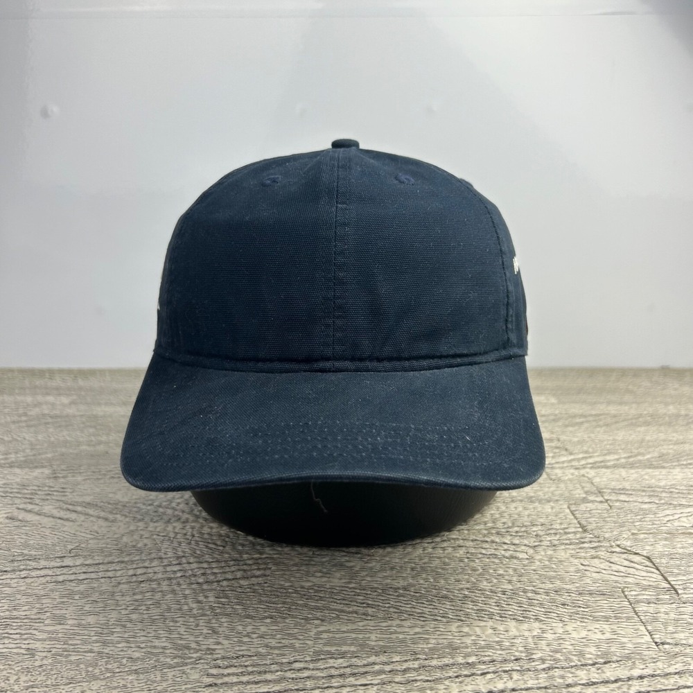 Carhartt Hat Cap Strap Back Adjustable Navy Blue Logo‎ Workwear